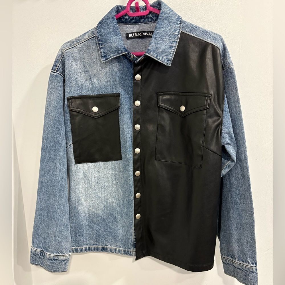 Blue Revival Two-Tone Denim and Black Jacket - Picture 10 of 13
